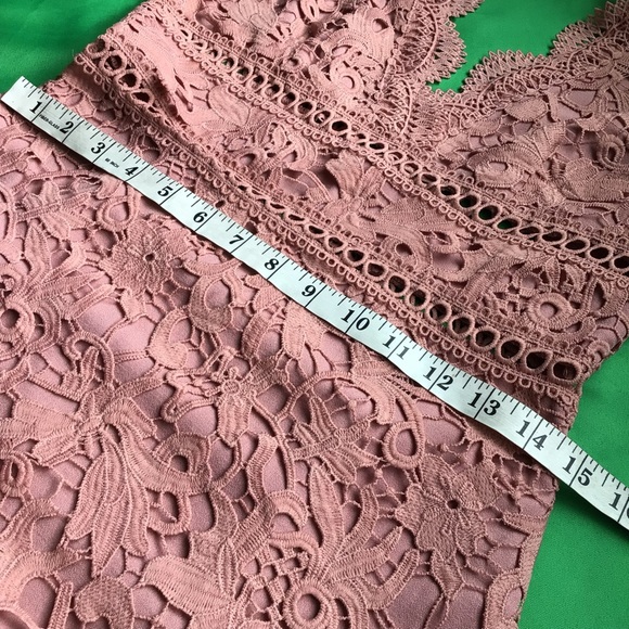 J.O.A. Open Back Lace Dress in Rose - Picture 10 of 11